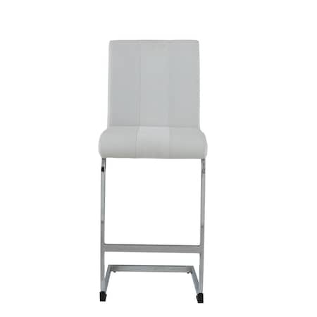 Fiesta White Two Tone Barstools with Silver Tone Metal Base, 4PK FI1835125